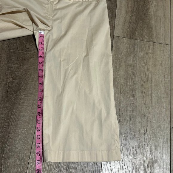 NWT Tahari Sterling Crop Capri Pants Beige Flax Size 4 - Picture 7 of 11